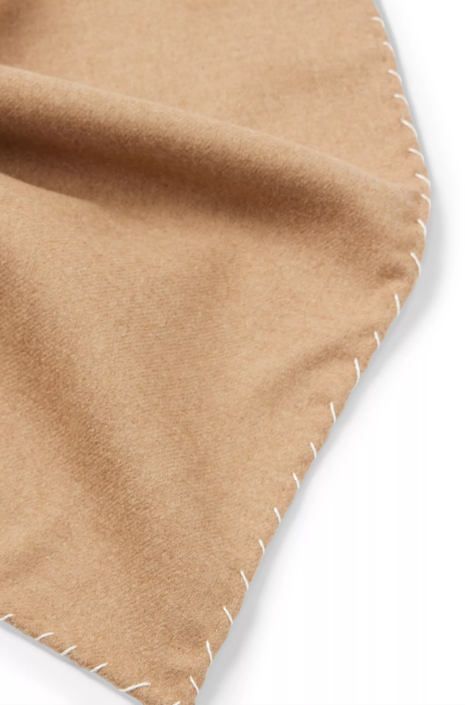 Lenço de bolso BOSS Camel em jacquard de pelo de camelo com elastano