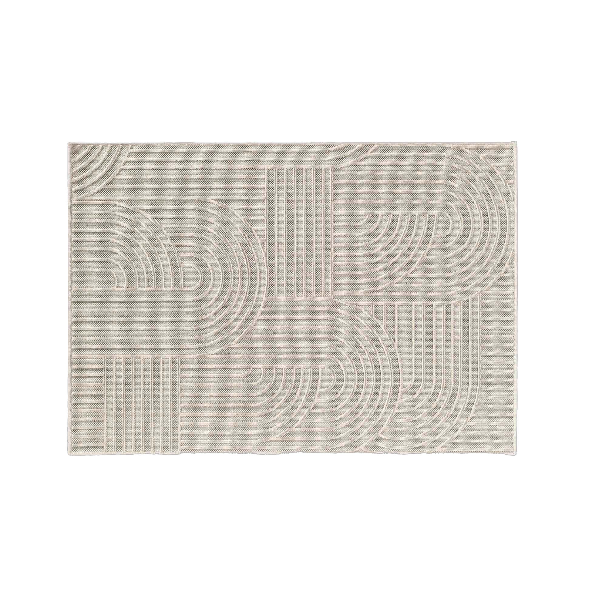 TAPIS RECTANGLE 120X170CM TISSE PLAT RELIEF EZIO
