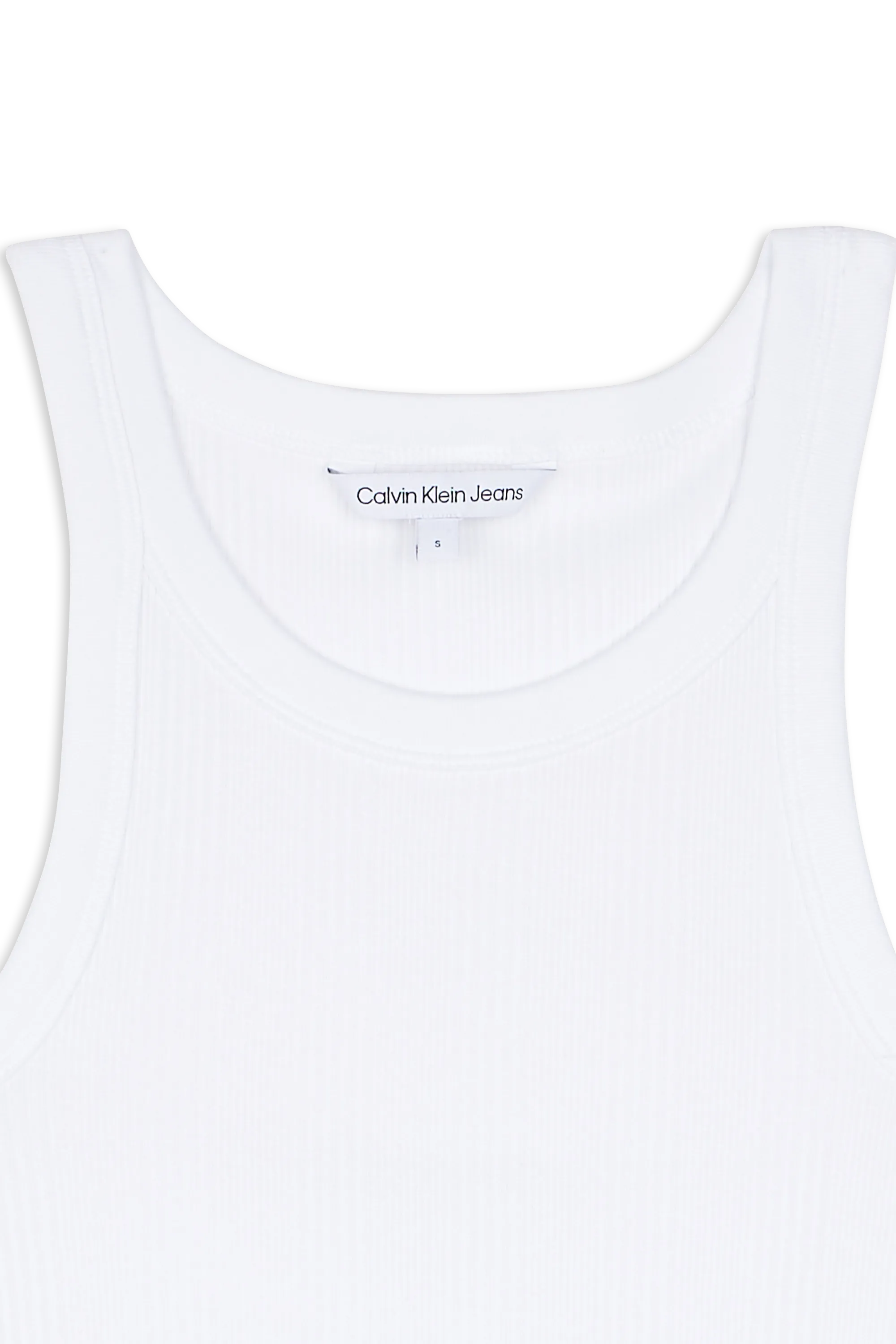 CALVIN KLEIN JEANS Débardeur VARIEGATED RIB  Blanc