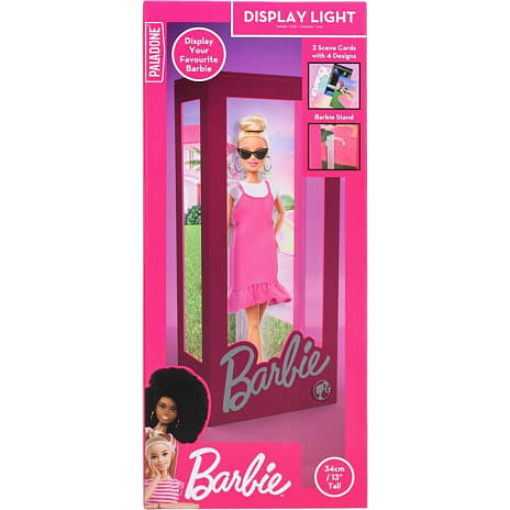 Barbie udstillingskasse lampe - lyserød
