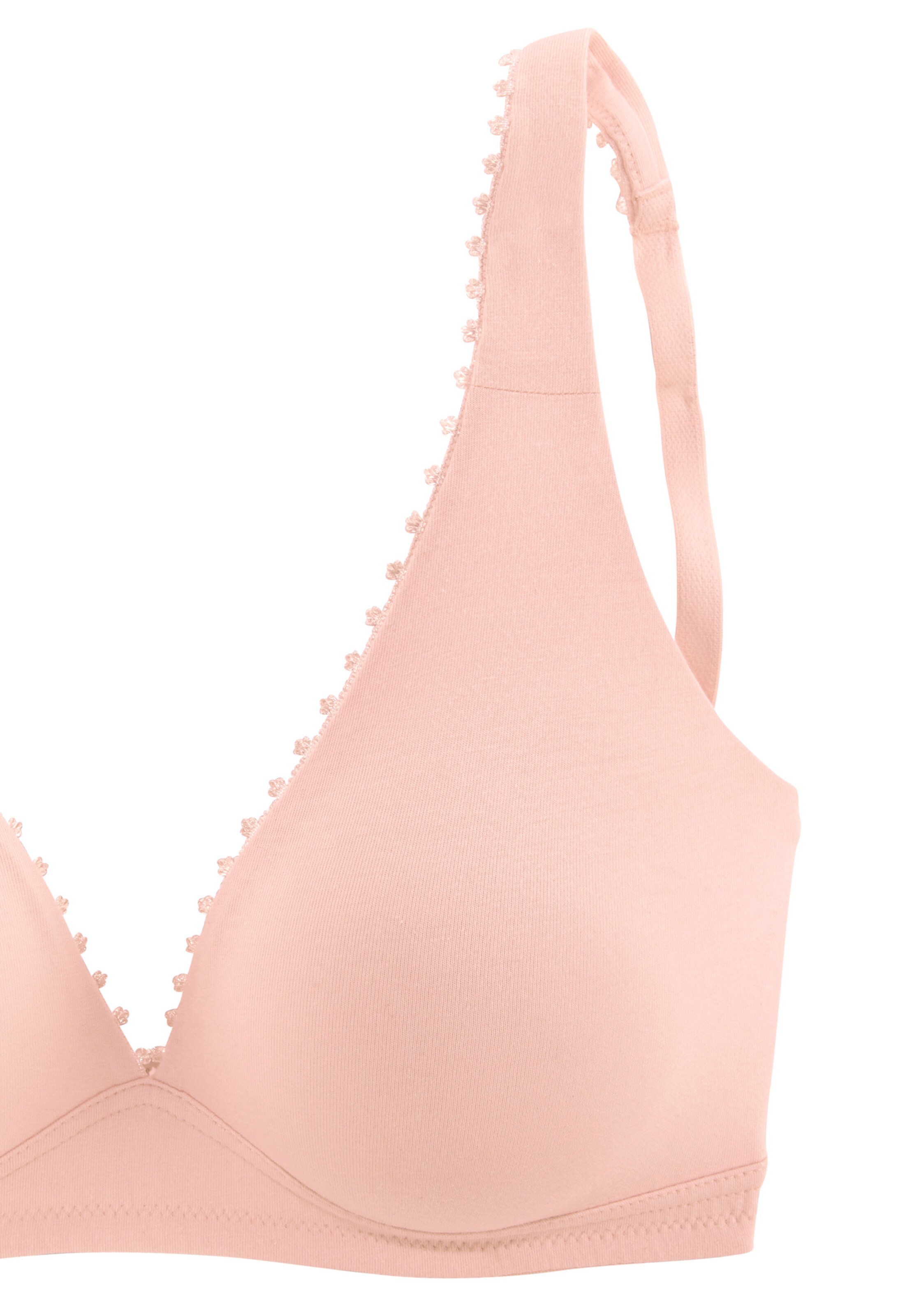 petite fleur Bralette-BH in rose+weiß