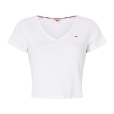 Tee-shirt à manches courtes femme Tjw Bby Crp Essential Rib V TOMMY HILFIGER