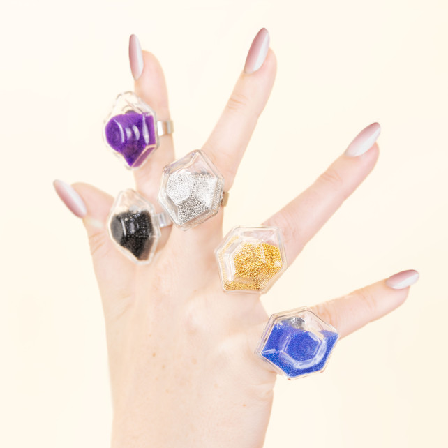 Bague en verre soufflé - Energie Medium Billes