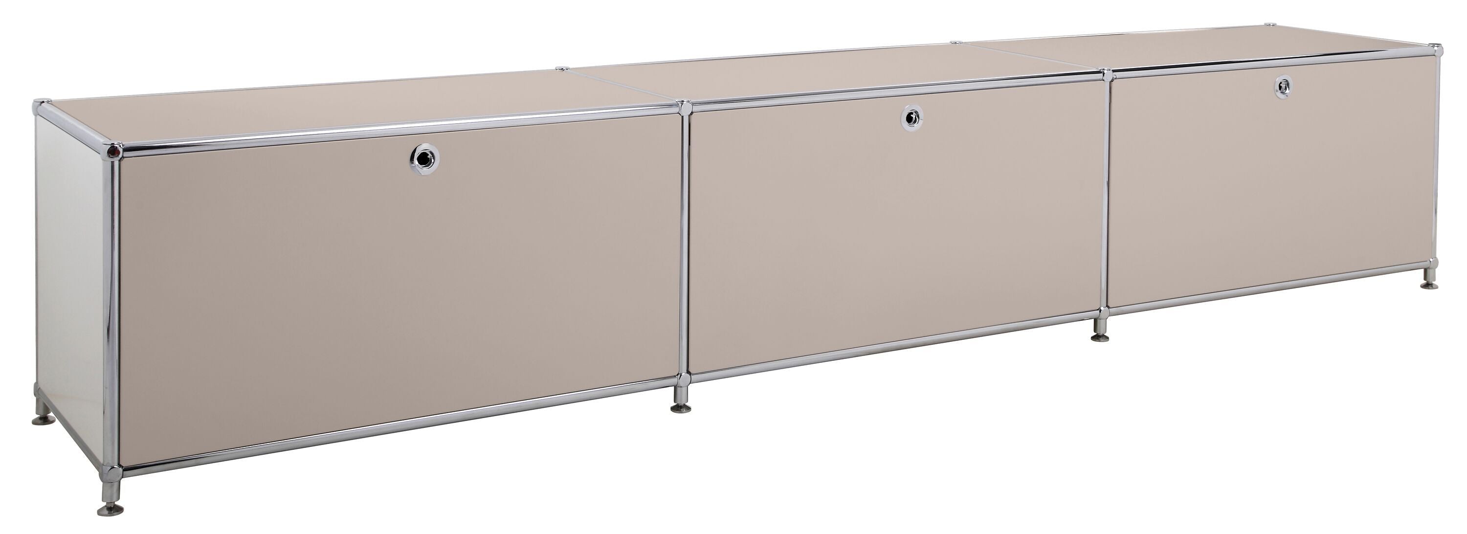 FLEXCUBE Lowboard - Taupe / B: 228.0 cm x T: 40.0 cm x H: 43.0 cm