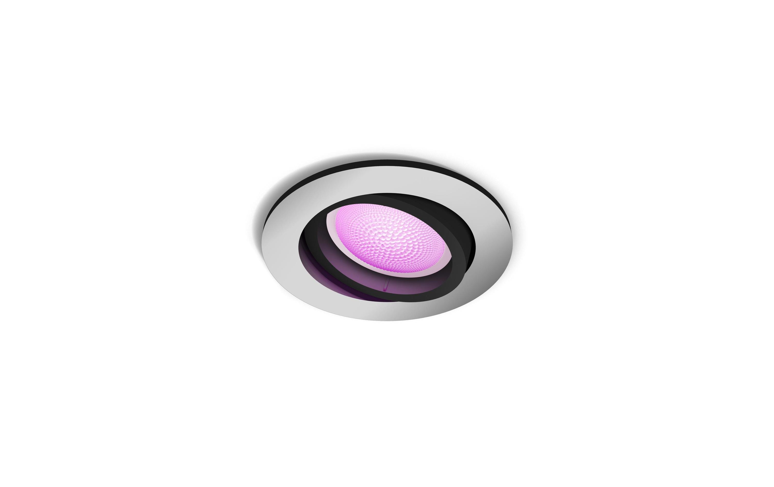 Einbauspot White & Color Ambiance, Centura, Silber, RundPer Bluetooth steuerbare Leuchte