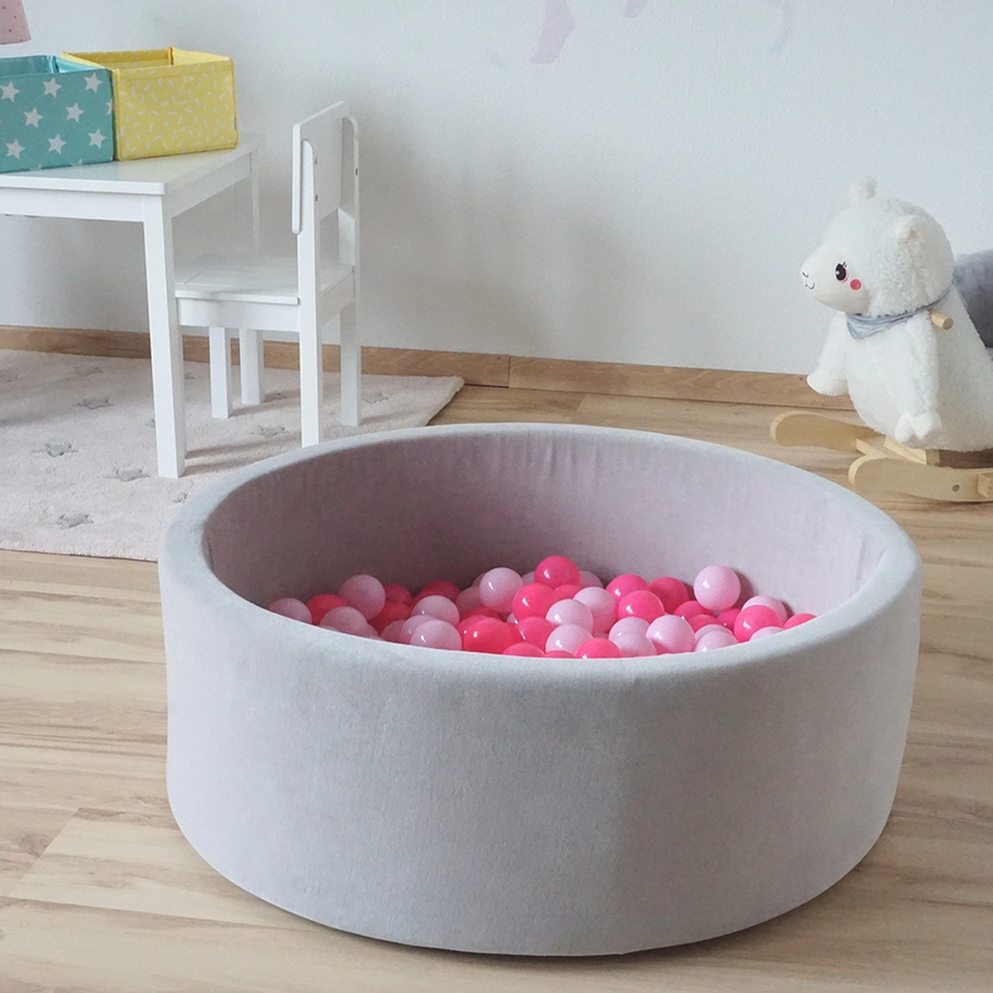 knorr toys® Bällebad soft - Grey - 300 balls soft pink grau