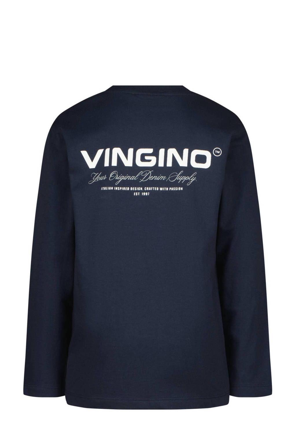 Vingino longsleeve Jal met backprint donkerblauw
