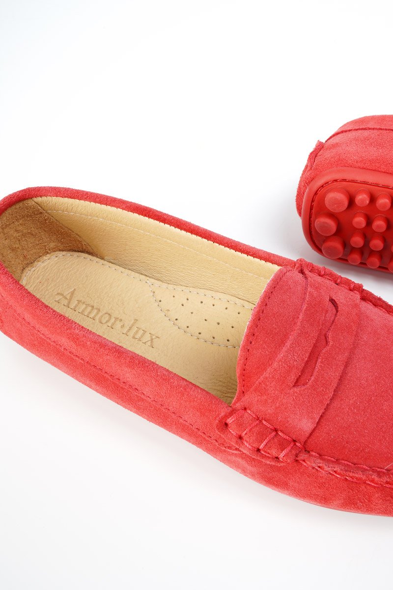 Mocassins suèdine femme - cuir