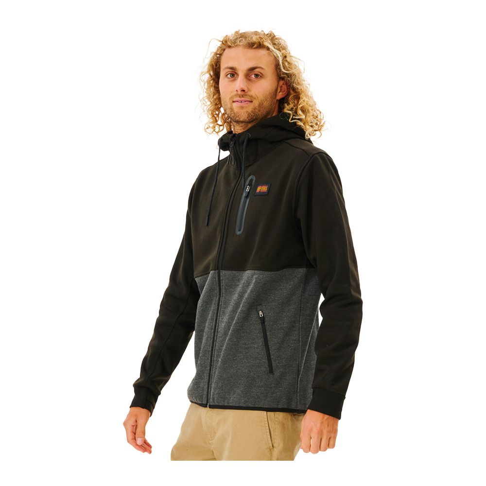 Rip Curl ANTI SERIES DEPARTED - Sweat Homme black/grey