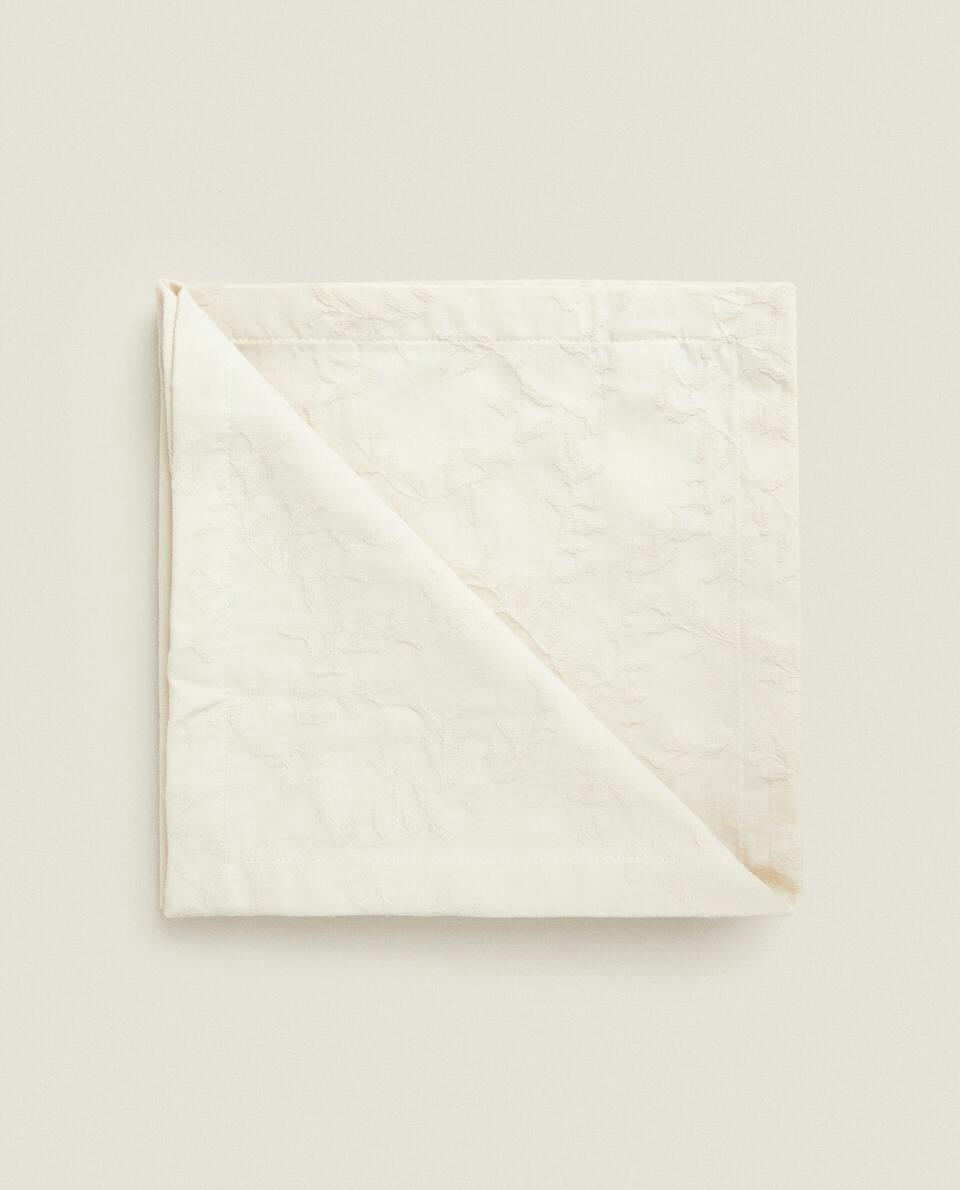 Guardanapos Jacquard com estampa de folhas (pacote com 2)