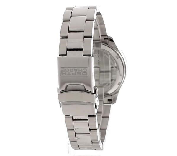 Depth Charge Stainless Steel Black Dial Dive Watch