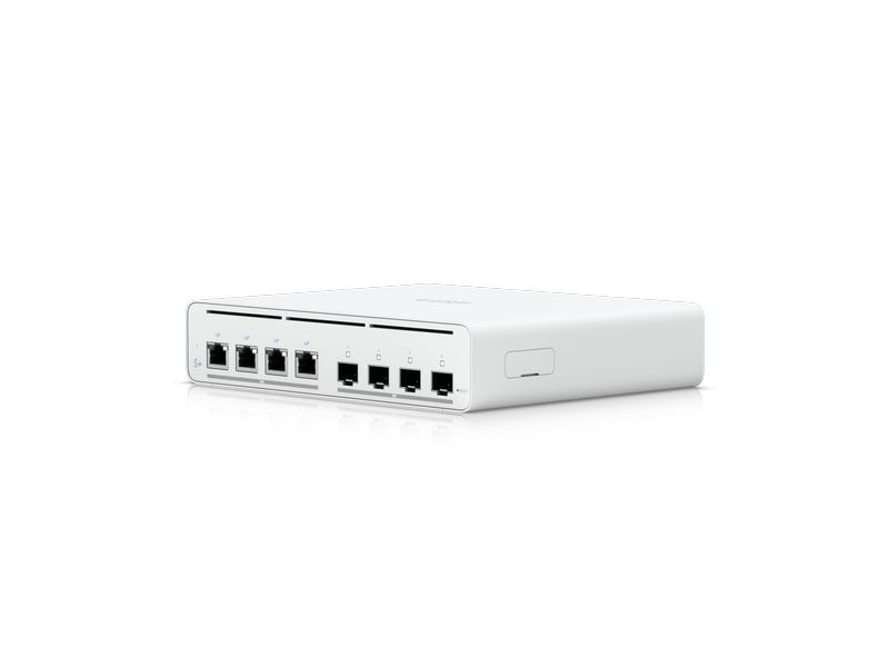 Ubiquiti Passiv PoE Switch UISP Switch Plus UISP-S-Plus 4 P Netzwerk-Switch mit 27V DC, 7.04A und PoE 160W Netzteilen, inklusive Wandhalterung Kit und 1U Rack Kit