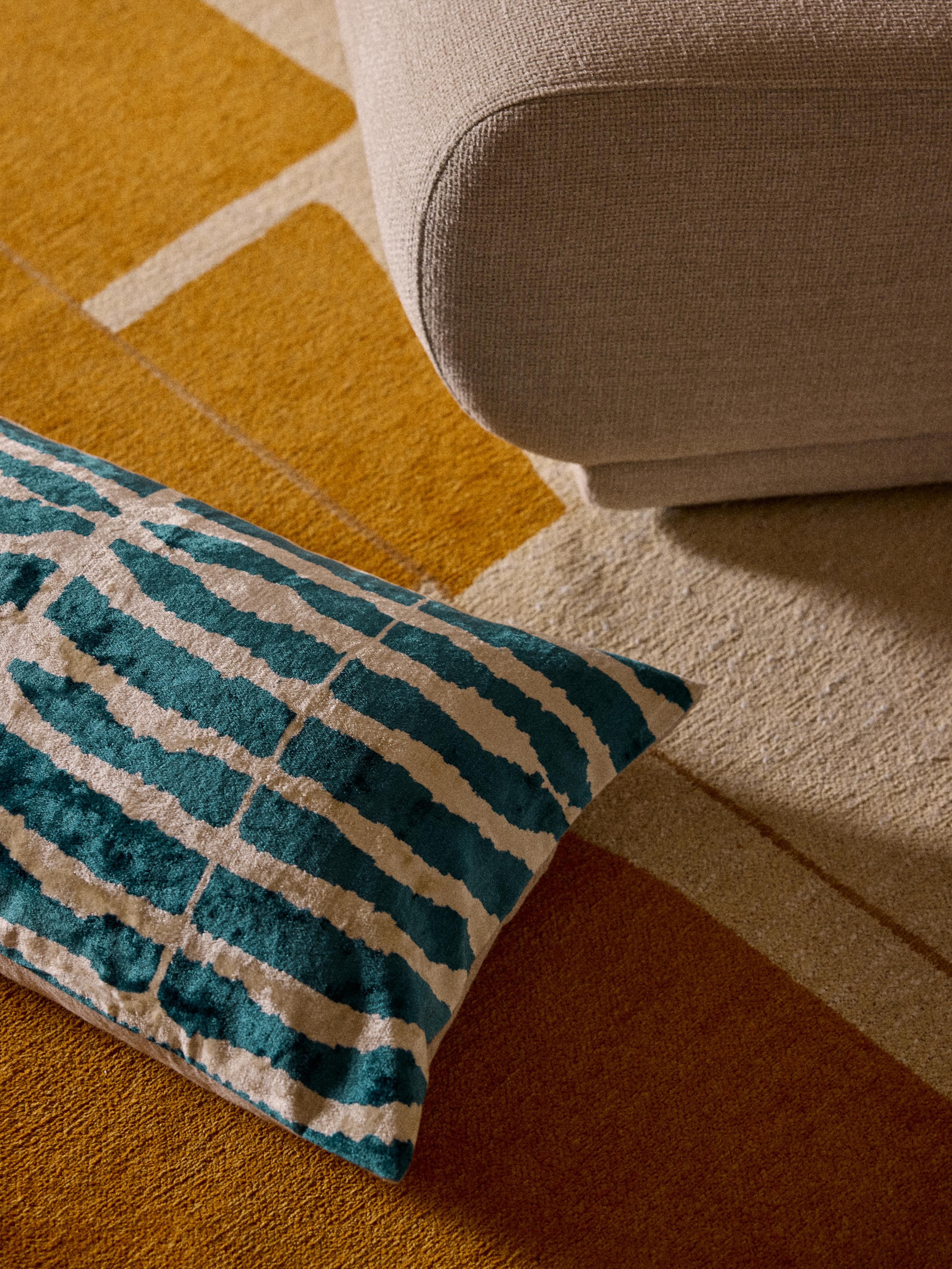 Viscose kussenhoes Dejan met ingeweven jacquardpatroon