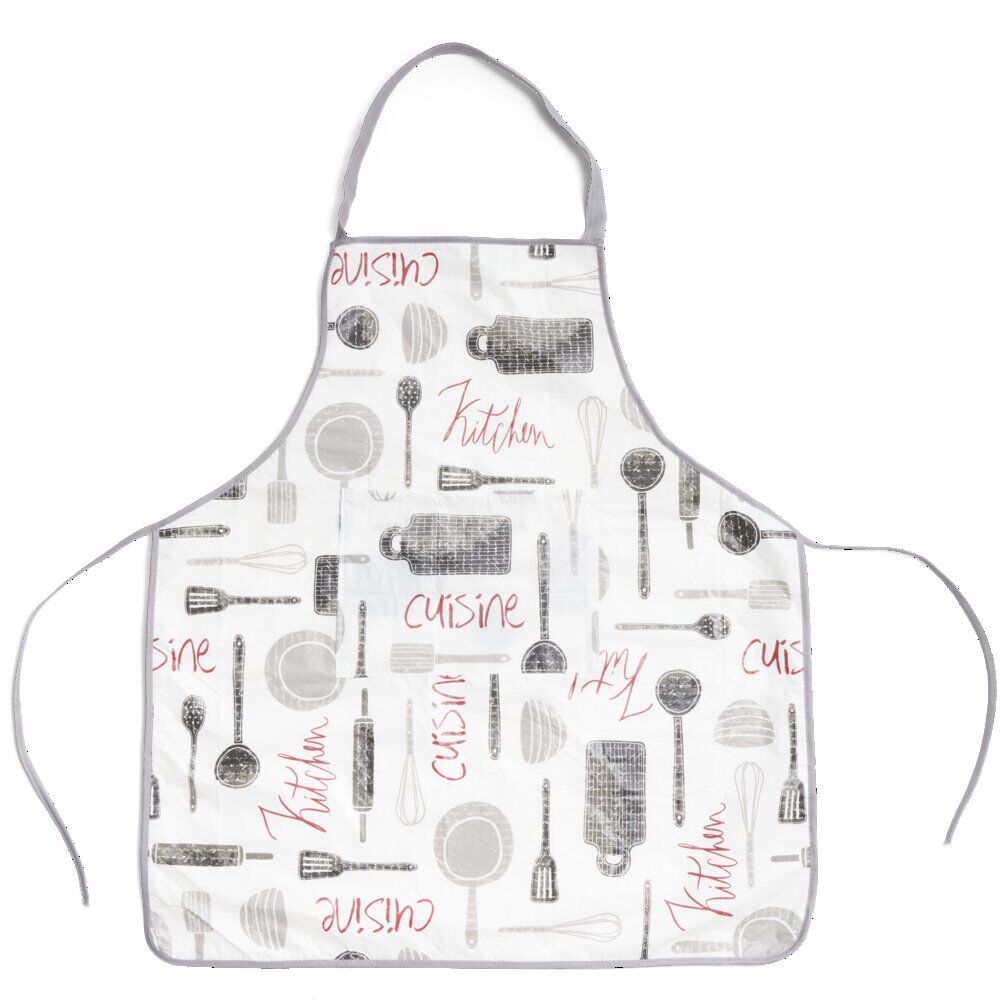 Tablier de cuisine avec inscriptions 72x65cm
