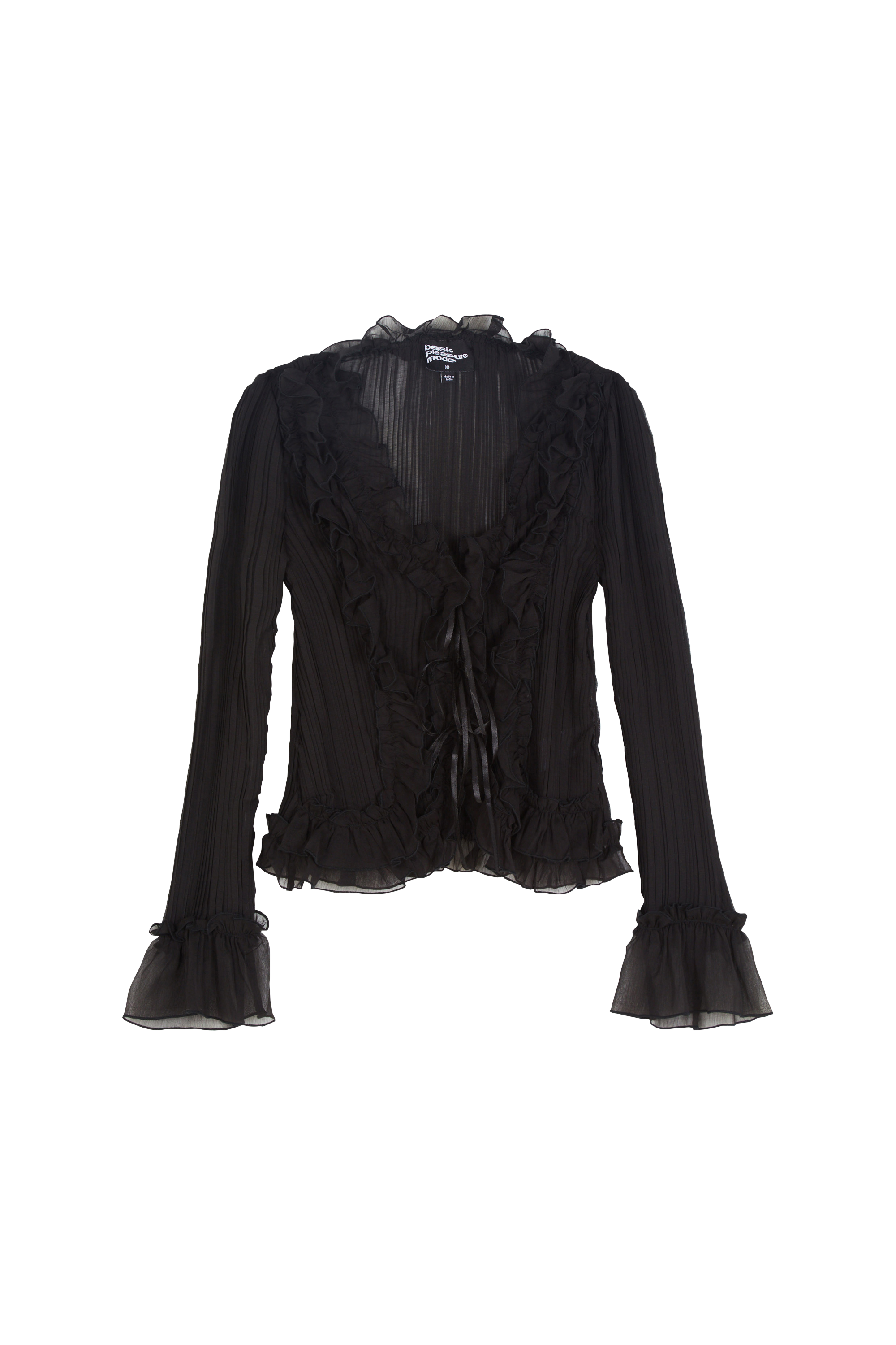 BASIC PLEASURE MODE Top RUFFIO RUFF Noir
