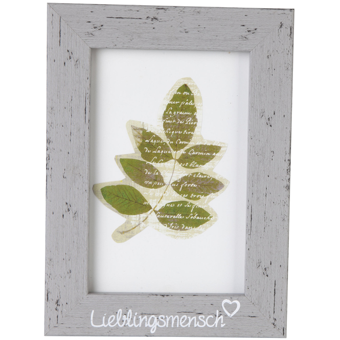 Bilderrahmen - Lieblingsmensch - aus Holz - 14 x 19 x 1,5 cm - 1 Stück