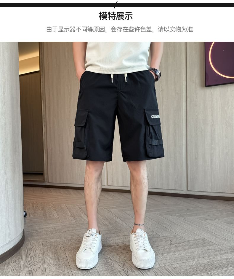 Andrei - Cargoshorts met hoge taille en wijde pijpen