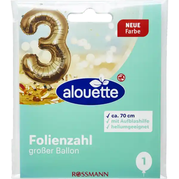 Folienzahlen groß 3-9 gold