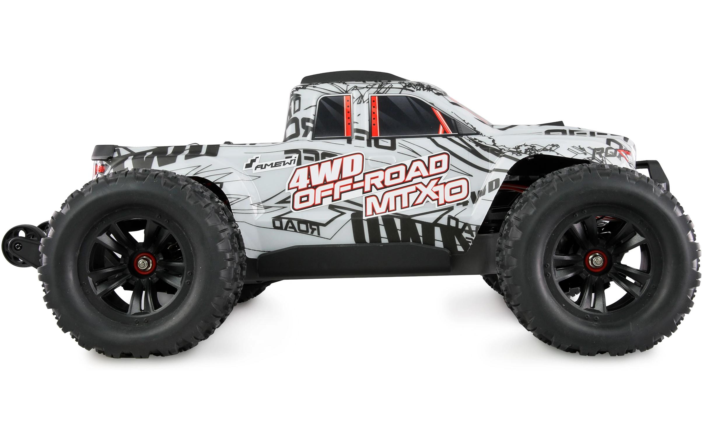 Monster Truck Hyper Go MTX10 1:10, ARTR, Grau<br>Off-Road RC-Modellauto mit leistungsstarken, überdimensionierten und einstellbaren Öldruckstossdämpfern für volle Kontrolle im harten Off-Road-Einsatz