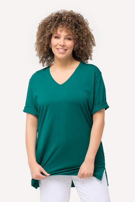 T-Shirt, V-Ausschnitt, Relaxed, Halbarm