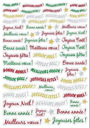 GOMMETTES MESSAGES VOEUX X134 PIECES