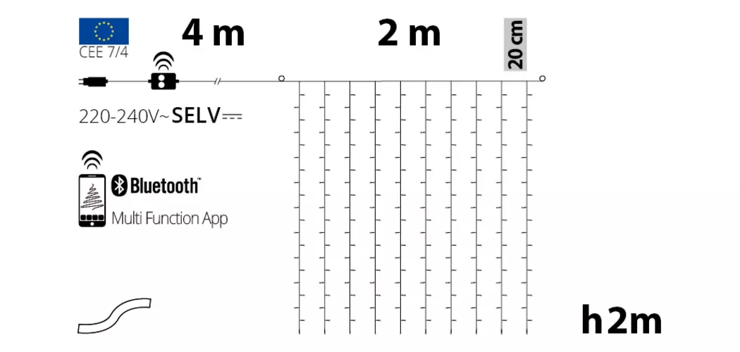 LED-Lichtervorhang Appy 200