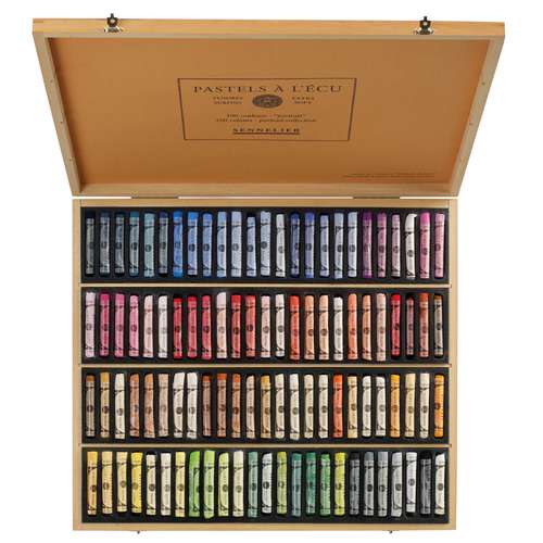 SENNELIER PASTELS À L'ÉCU Künstler-Pastellkreiden, Holzkoffer