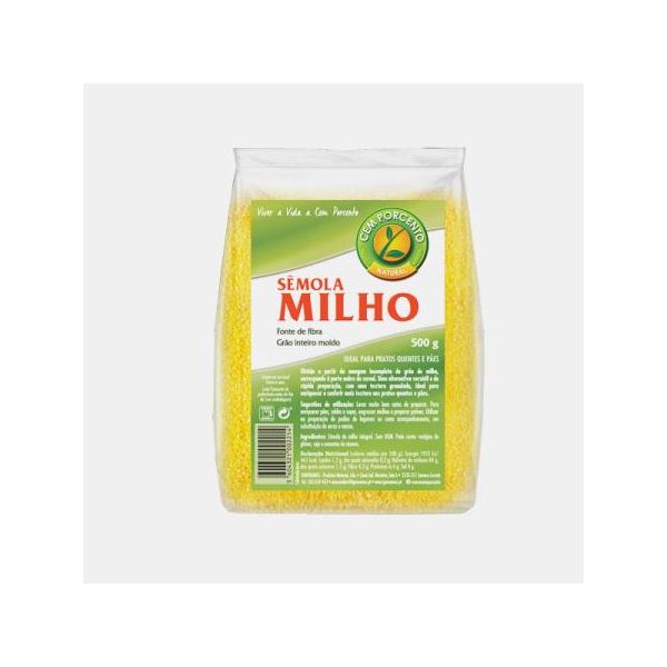 Cem Porcento Sêmola de Milho Integral 500g