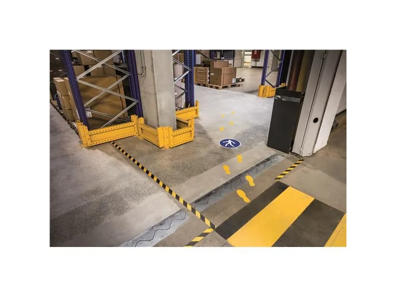 Gulvmarkering Fod Duraline Strong 90x240x0,07 mm gul - (5 sæt pr. pakke)