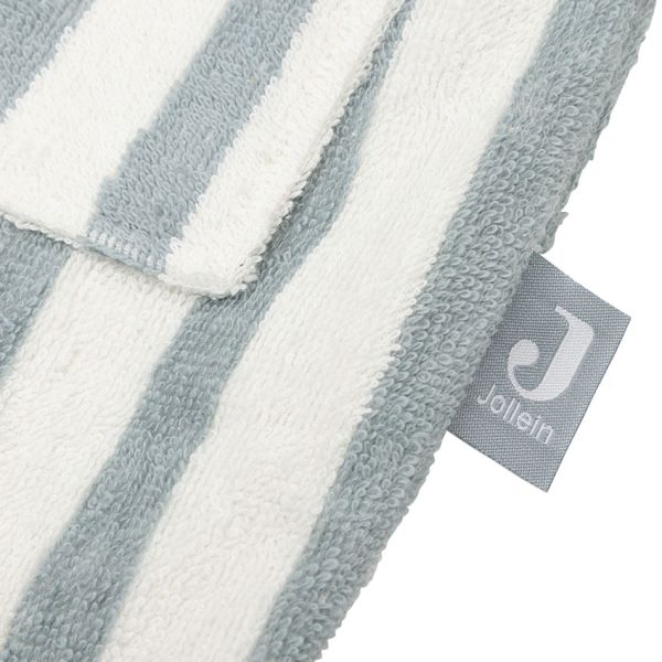 Jollein Badjas - Stripe Terry - Sea Green - Maat 1-2 jaar - GOTS