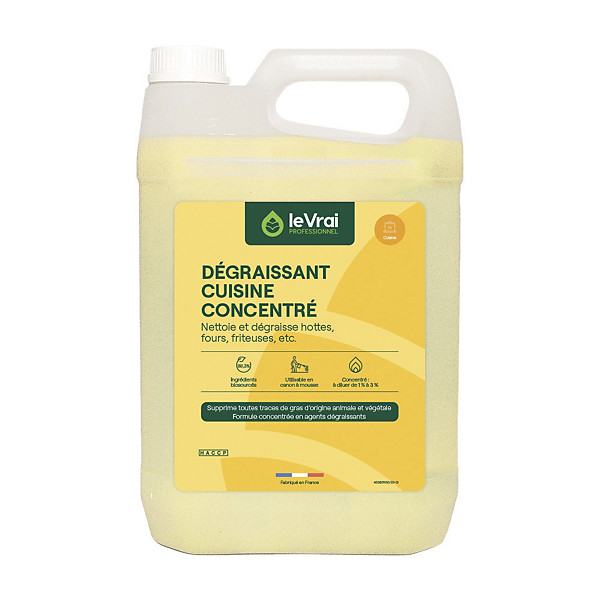 Nettoyant dégraissant surpuissant HACCP Le Vrai 5 L