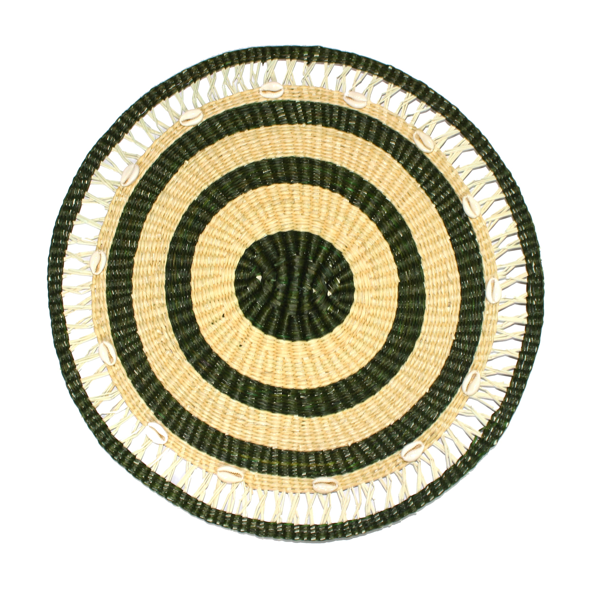 Set de table rond orné de coquillages (lot de 2)