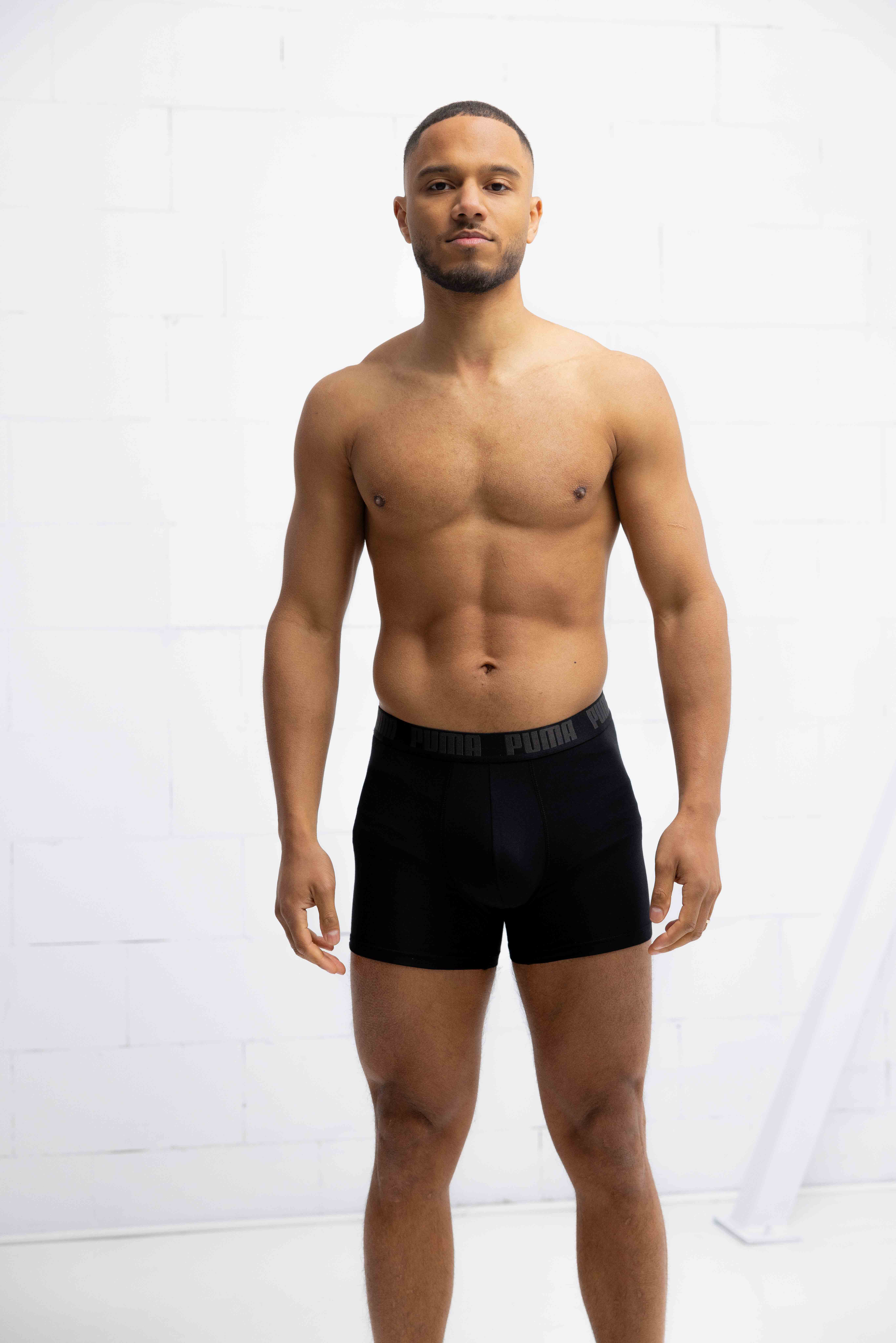 Puma Everyday Basic Boxershort Heren 6-Pack Zwart/Zwart