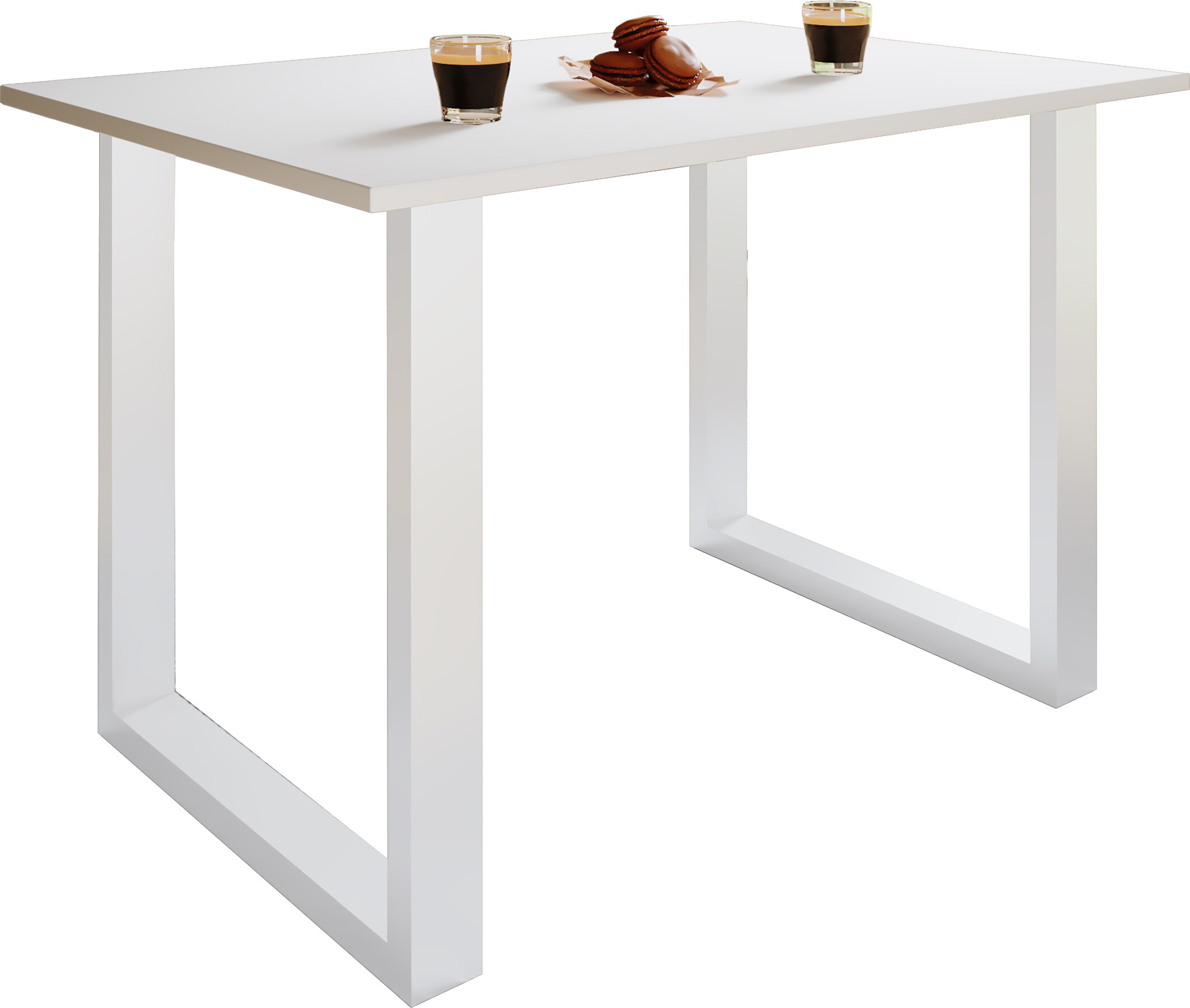 VCM Premium Holz Esstisch Küchentisch Speisetisch Tisch Xona U Weiß
