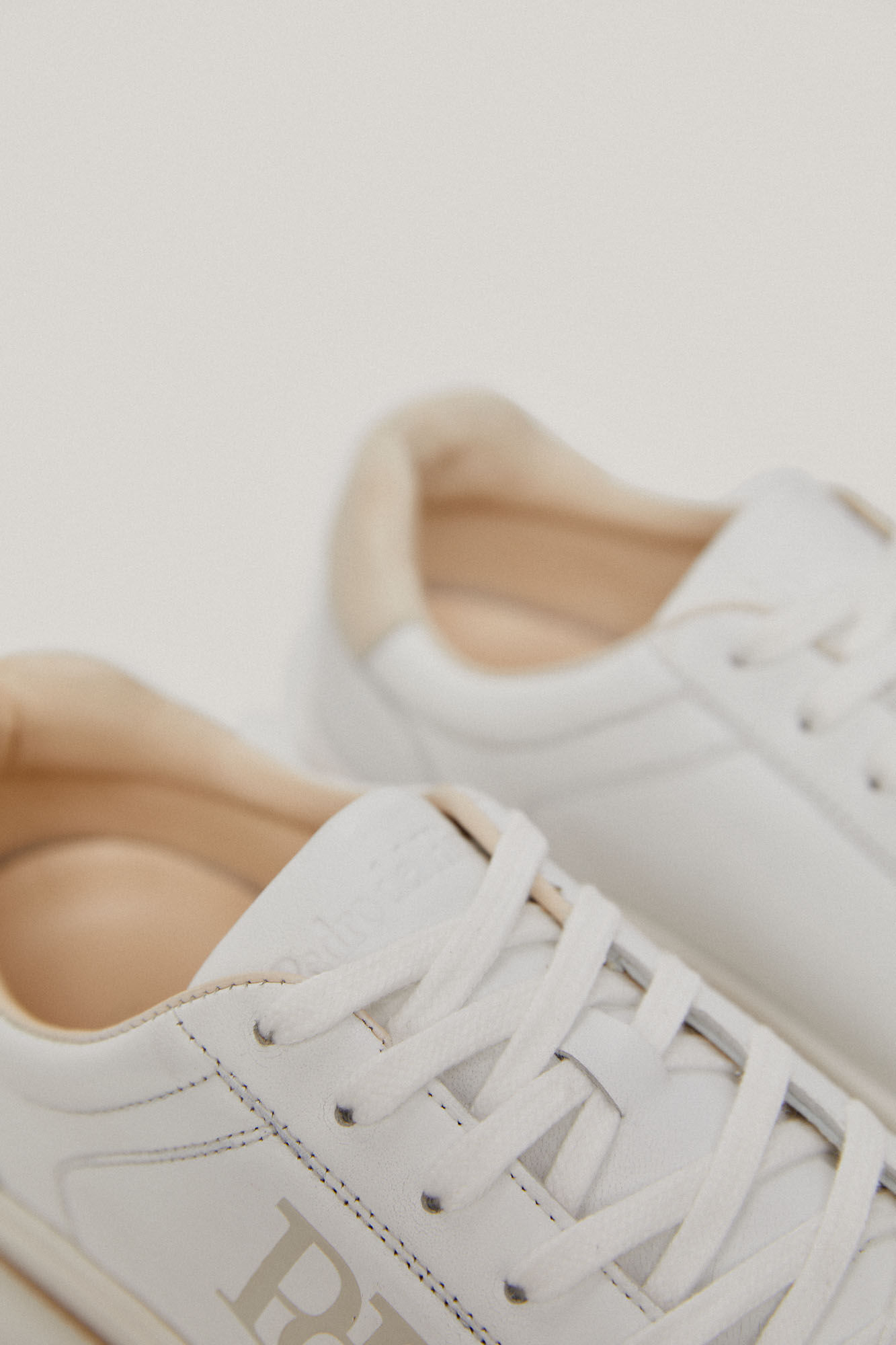 Zapatila piel piso goma - Blanco