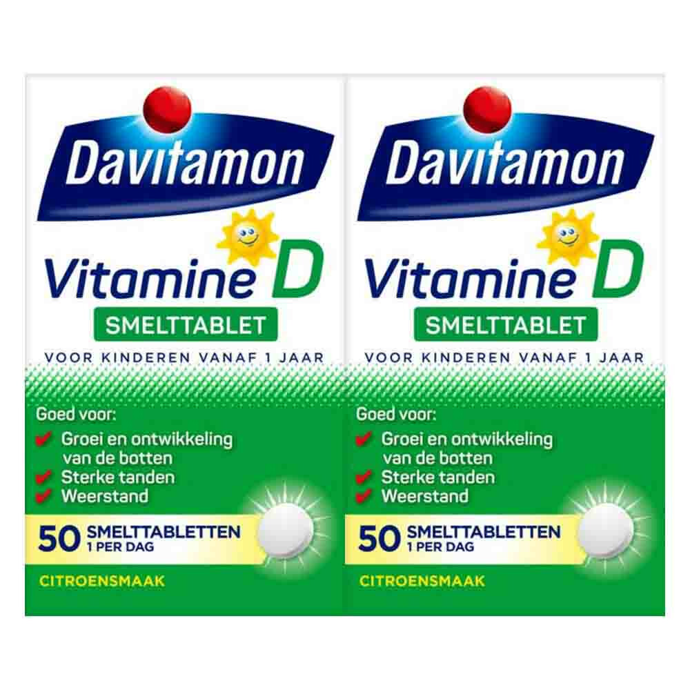 2x Davitamon Vitamine D Kind50 smelttabletten