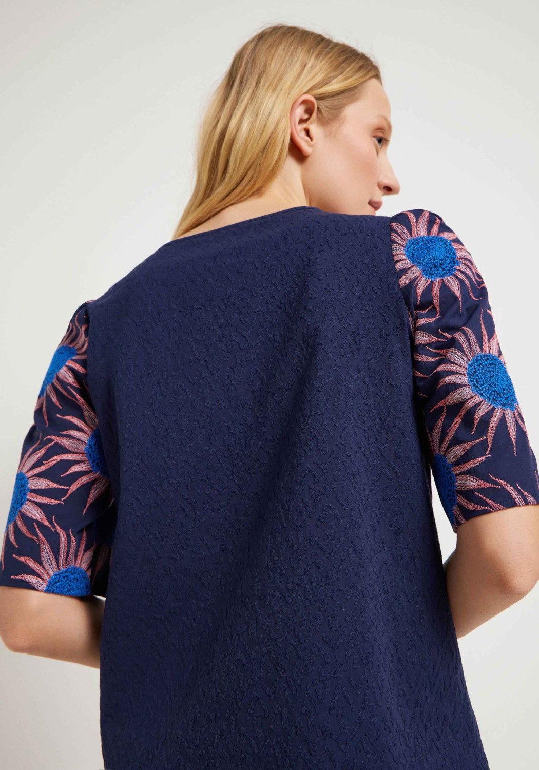 Lanius Bluse mit Stickerei Night Blue
