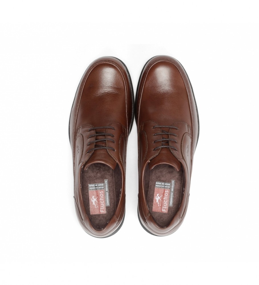 Sapatos de couro marrom Fluchos Luca 8498