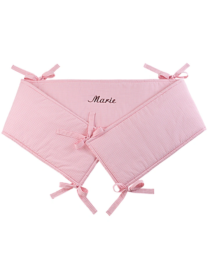 Personalisiertes Bettnestchen rosa (Farbe: grau)