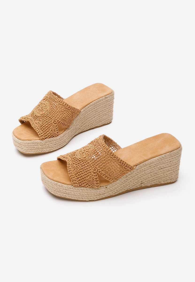 Mules à plateforme kaki Carlena