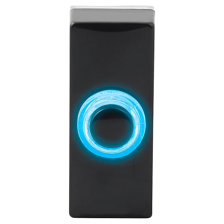Bouton de sonnette filaire lumineux Blyss noir