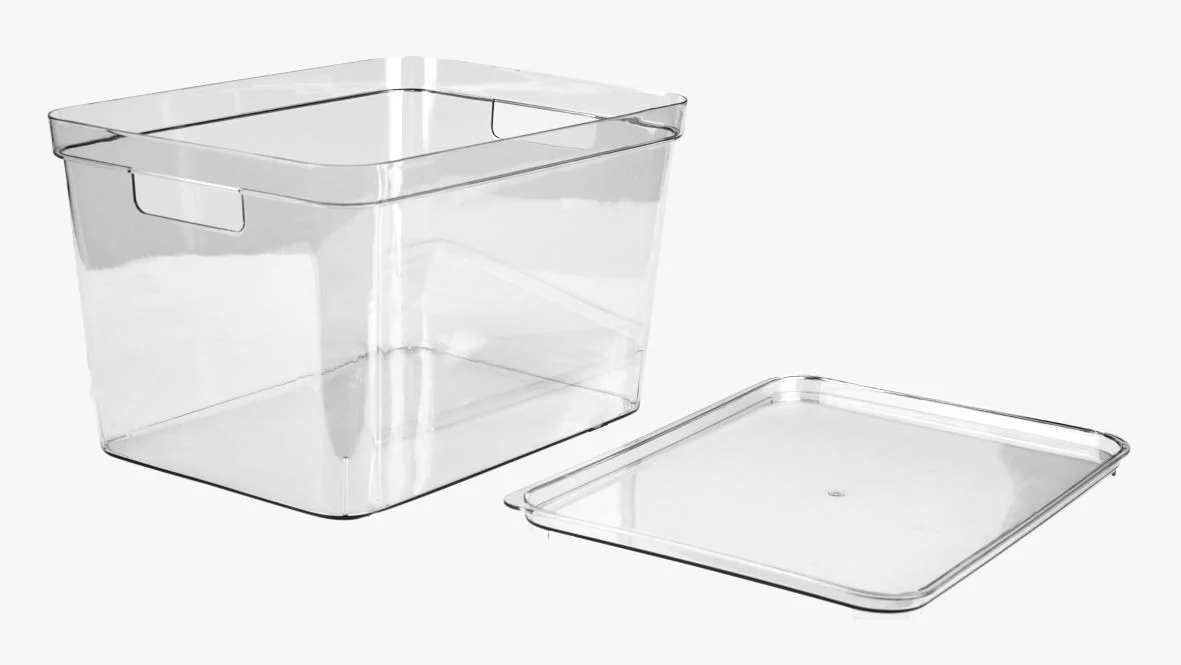 Oppbevaringsboks transparent - 17x26x12 cm