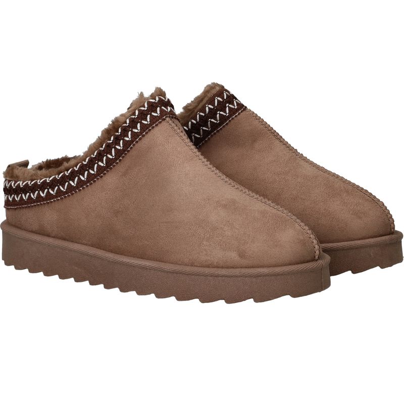 Belizia Pantoffels Taupe Dames