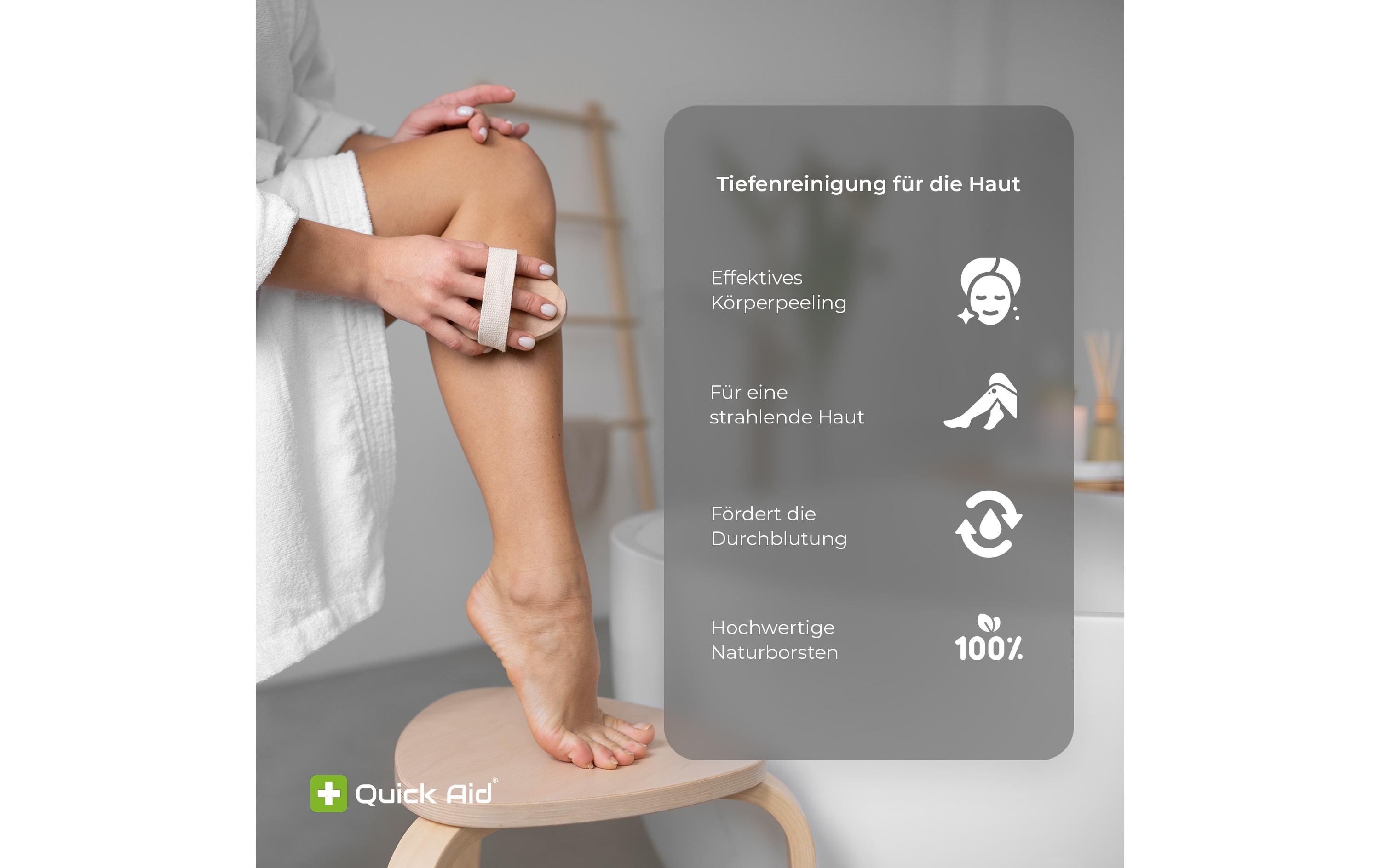 Körpermassagebürste aus Naturborsten mit Beutel 1 StückBadebürste für ein effektives Körperpeeling