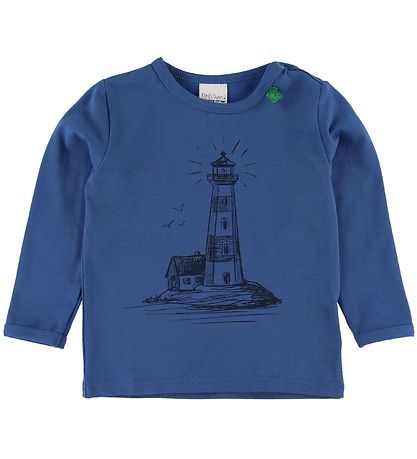 Freds WoRød Bluse - Ocean Lighthouse - Blå