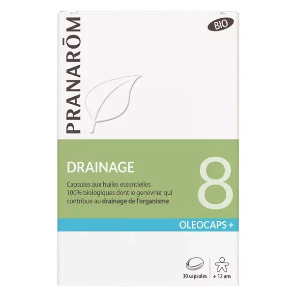 Pranarom Oleocaps 8 Organic Drainage 30 cápsulas