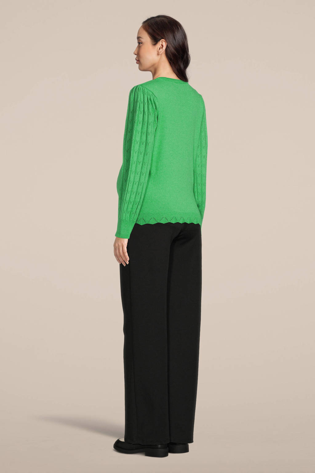 LOVE2WAIT high waist wide leg broek zwart