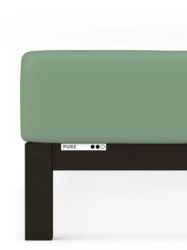 SCHLAFGUT Jersey Spannleintuch PURE 180x200cm Green Mid XL grün