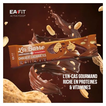 EAFIT La Barre Protéines   Vitamines 49 g - Chocolat Cacahuétes - Lot de 24