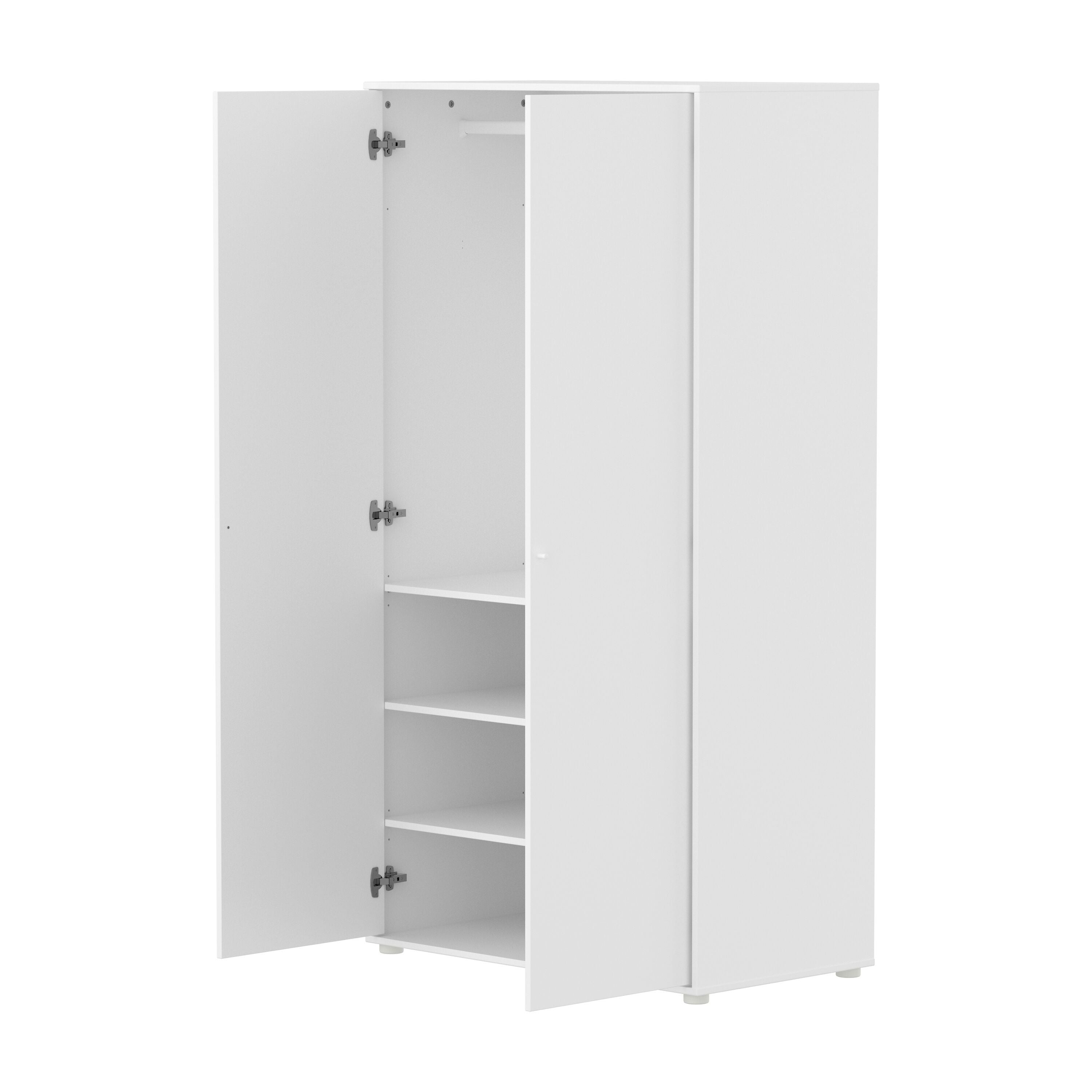 Flexa SAGA Schrank - Weiss / B: 100.0 cm x T: 55.0 cm x H: 200.0 cm
